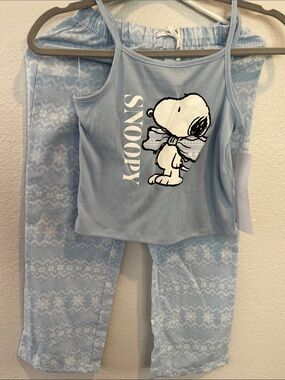 Peanuts Snoopy Light Blue Girls' Pajama Set